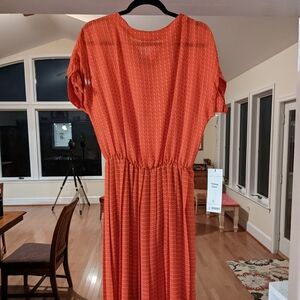 Vintage Red Georgette Dress